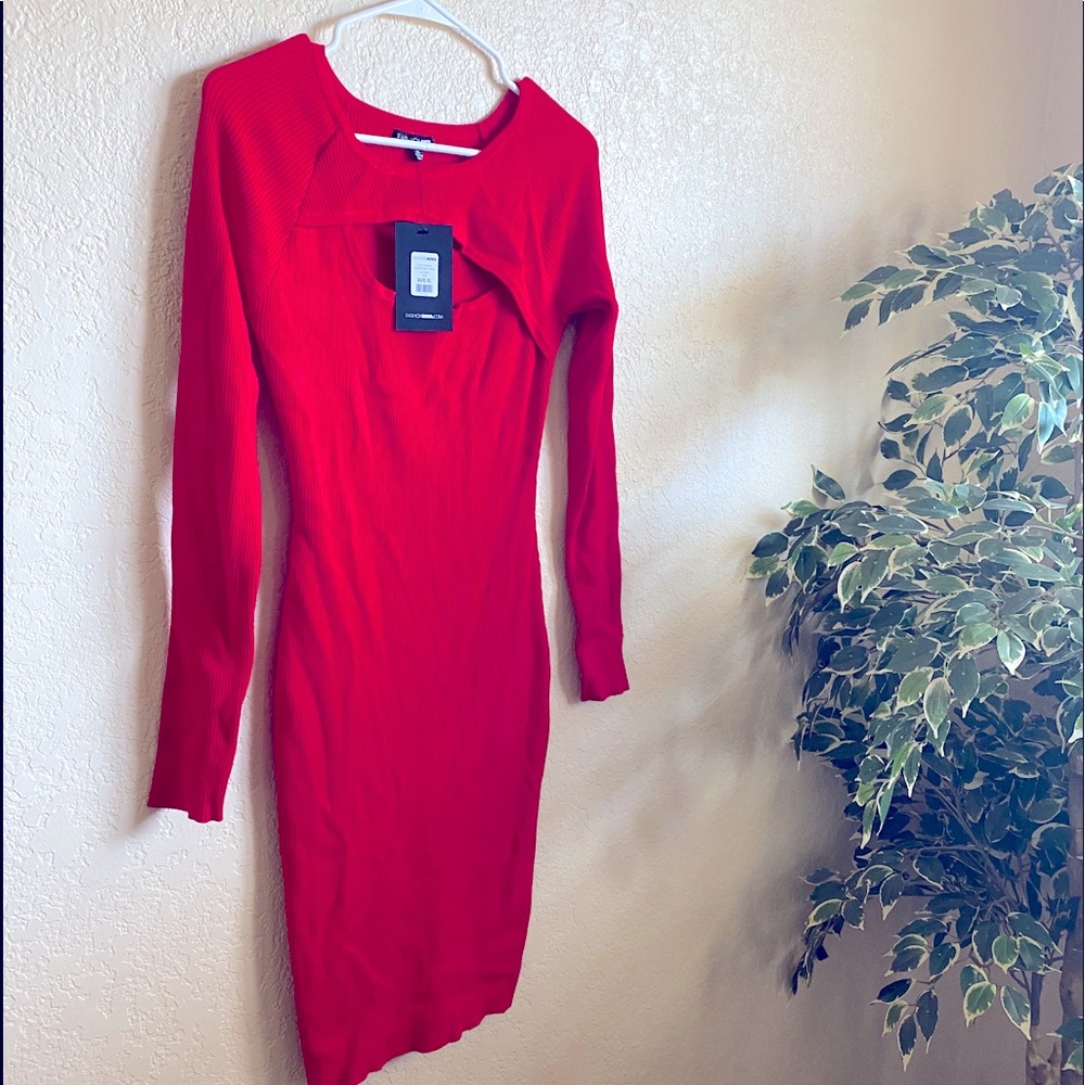 Cold Hearted Ribbed Mini Dress